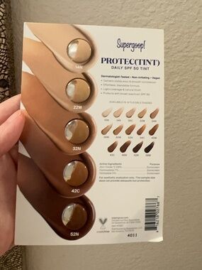 Supergoop Protec(Tint) Daily SPF 50 Tint Foundation Sampler 14N 22W 32N 42C 52N